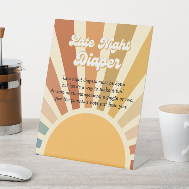 Signe De Table Baby Game les années 70 Baby shower Baby shower bo (In SItu)