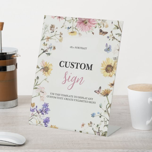 Signe De Table Baby in Bloom 8x10 Table personnalisée Top (In SItu)