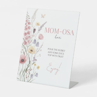 Signe De Table Baby in Bloom Momosa Wildflowers Sign