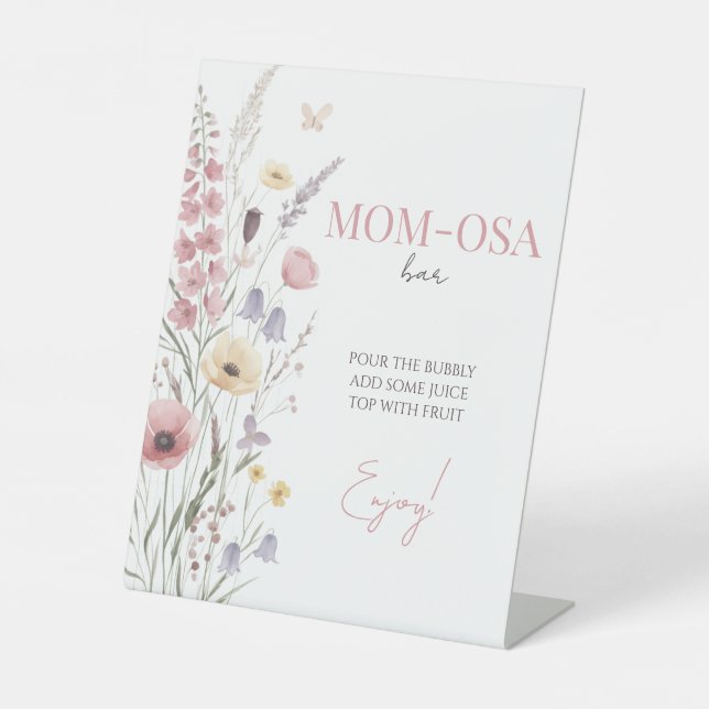 Signe De Table Baby in Bloom Momosa Wildflowers Sign (Recto)