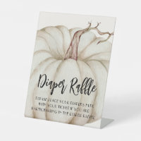 Baby shower blanc Citrouille Déchets Raffle