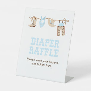Signe De Table Baby-Shower Cow-Boy Tirage de Couches
