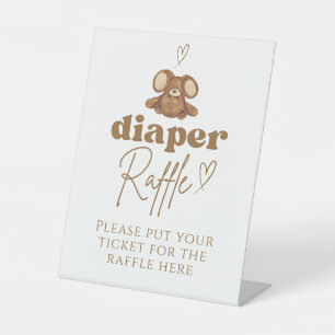 Signe De Table Baby shower d'attente rapide moderne Raffin de cou