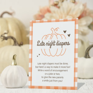 Signe De Table Baby shower d'automne Citrouille doux Diapeurs de 