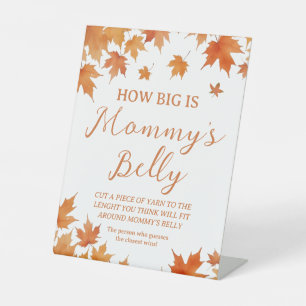 Signe De Table Baby shower d'automne Quelle est la taille de son 