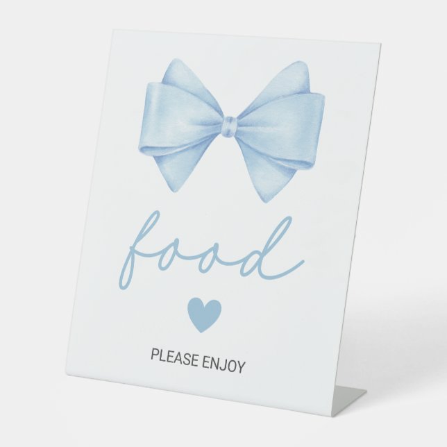 Signe De Table Baby shower de boue bleue (Recto)