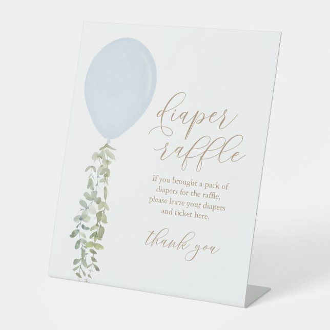 Signe De Table Baby shower de plongeur à rouleaux Bleu Bleu (Recto)