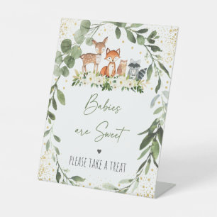 Signe De Table Baby shower de verdure boisée Traite