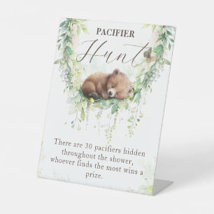 Signe De Table Baby shower de verdure des bois Pacifique chasse j