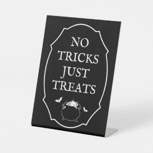 Signe De Table Baby shower d'Halloween Noir Pas de Trucs Juste Tr