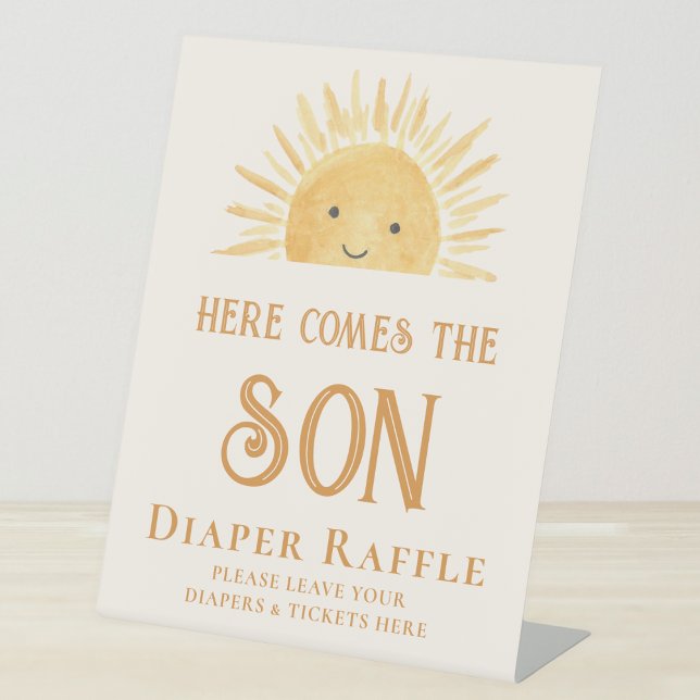 Signe De Table Baby shower diaper raffle soleil (Créateur téléchargé)