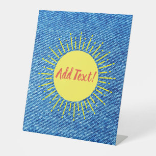 Signe De Table Baby shower d'impression Sunshine Denim personnali