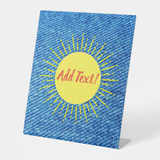 Signe De Table Baby shower d'impression Sunshine Denim personnali