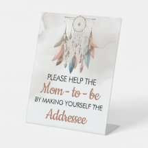 Baby shower Enveloppe Station Sign Dreamcatcher