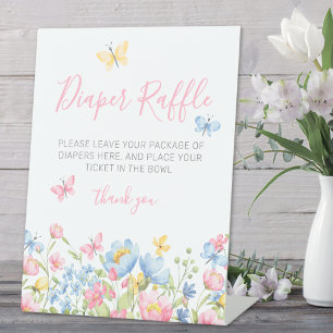 Signe De Table Baby shower Fleur sauvage de calèche