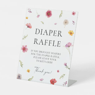 Signe De Table Baby shower fleur sauvage Printemps Déchets Raffi