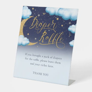 Signe De Table Baby shower garçon Twinkle Little Star Diaper Raff