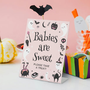 Signe De Table Baby shower Halloween rose Favoriser