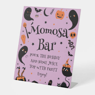 Signe De Table Baby shower Halloween violet Momosa Bar
