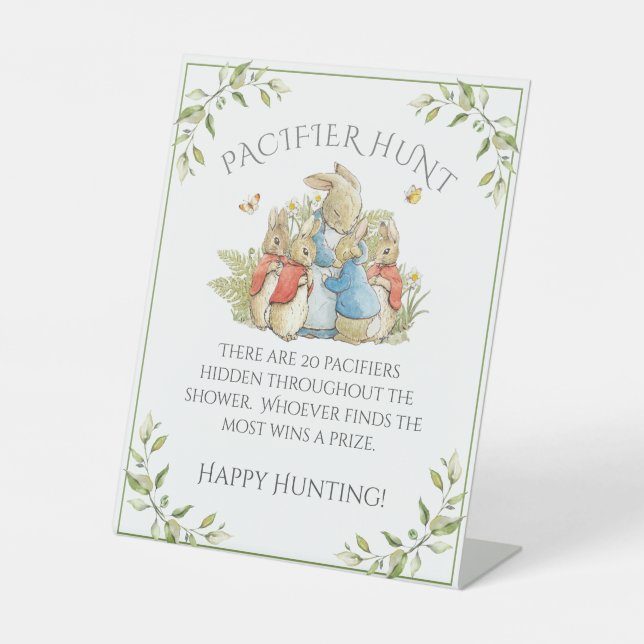 Signe De Table Baby shower lapin lapin (Recto)