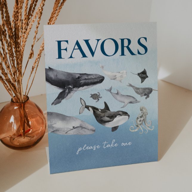 Signe De Table Baby shower moderne de l'Océan Rustique Faveurs (Créateur téléchargé)