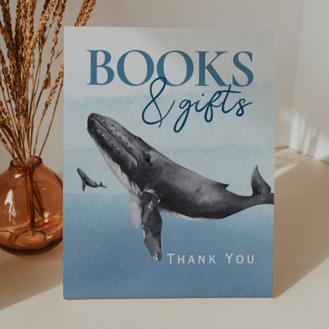 Signe De Table Baby shower moderne Rustic Ocean Livres et cadeaux (Créateur téléchargé)