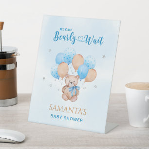 Signe De Table Baby Shower Ours en peluche