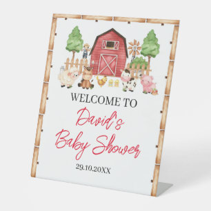 Signe De Table Baby shower Red Farm Animaux