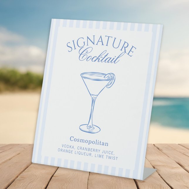 Signe De Table Bachelorette Côtière Signature Cocktail (Créateur téléchargé)
