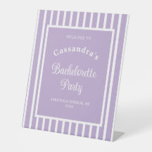 Bachelorette Party Retro Modern LightPurple Classy