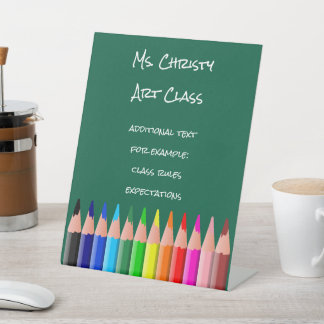 Signe De Table Back to School Colored Pencils