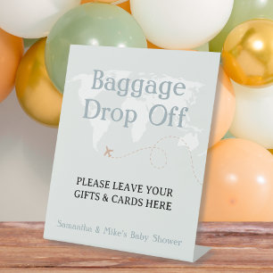 Signe De Table Bagages Déposer Cadeaux et Cartes Baby shower de v