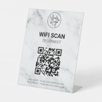 Balayage Wifi pour connecter QR Code Marbre de log