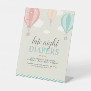 Signe De Table Ballotte à air chaud vers le haut et hors jeu couc