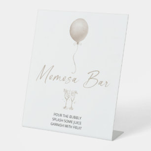 Signe De Table Ballotte beige Baby shower Momosa Bar