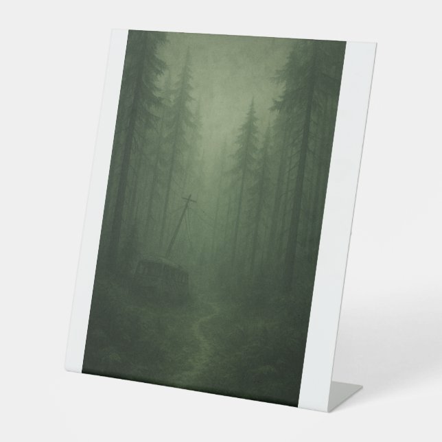 Signe De Table bannière Forêt sombre (Recto)