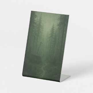 Signe De Table bannière Forêt sombre