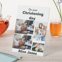 Baptême Personnalisé 4 Photo Collage