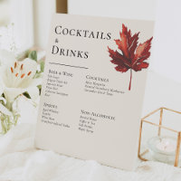 Bar à boissons Mariage à feutre de automne simple
