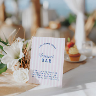 Signe De Table Bar à dessert Vintage Rose et Bleu Nuit Enterremen