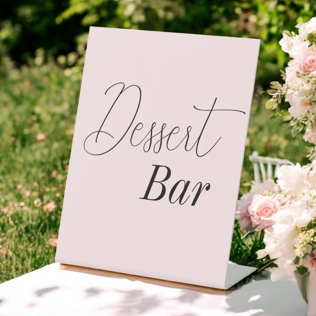 Signe De Table Bar à desserts pour mariage rose  (Créateur téléchargé)