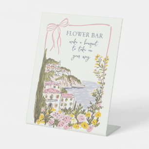 Signe De Table Bar à fleurs pour enterrement de vie de jeune fill