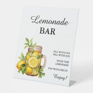 Signe De Table Bar à limonade minimaliste moderne chevalet d'été