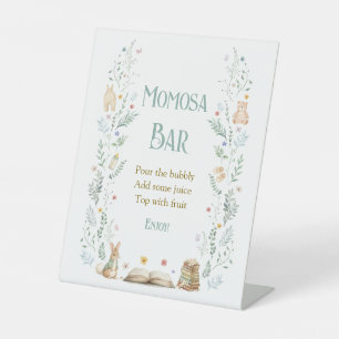 Signe De Table Bar à Mimosa pour Baby Shower avec Livre Floral Vi