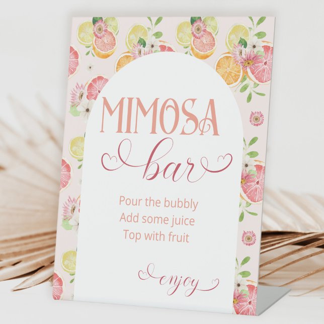 Signe De Table Bar à Mimosa pour Brunch de Mariage (Créateur téléchargé)