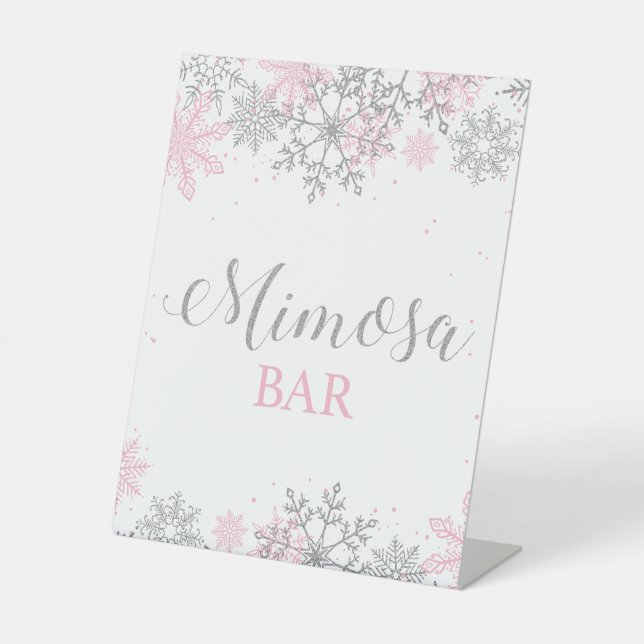 Signe De Table Bar à Mimosa Winter Onederland (Recto)