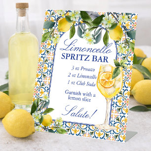 Signe De Table Bar à Spritz au Limoncello Réception de mariage au