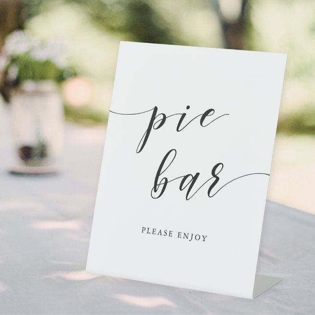Signe De Table Bar à tartes de mariage en calligraphie moderne (Créateur téléchargé)