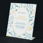 Signe De Table Bar Bat mitzvah Mariage juif Botaniques Personnali<br><div class="desc">Parfait signe personnalisé pour un bat mitzvah, bar mitzvah ou toute autre célébration juive ! L'aquarelle faite à la main pour vous! ENTIÈREMENT PERSONNALISABLE ! Cliquez sur "Personnaliser" ci-dessus pour modifier le texte. Cliquez sur "modifier à l'aide de l'outil de conception" pour ajuster les polices, les couleurs et les placements...</div>