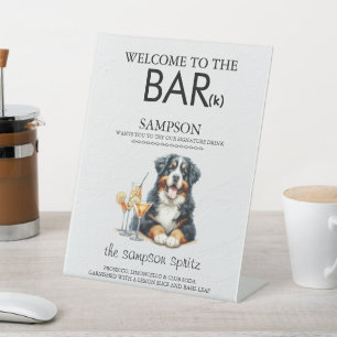 Signe De Table Bar bernois de chiens de montagne